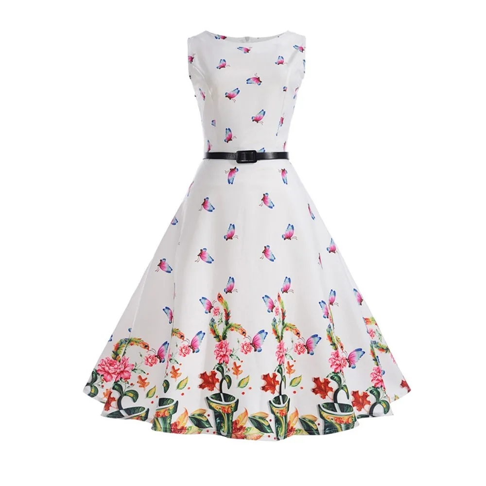 Girls dress Summer costume kid Child FloralPrint Wedding Party Princess Dress+Belt baby girl clothes Dropshipping | Детская одежда и