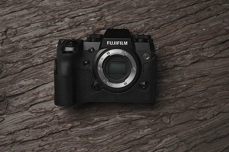 Black Mr. stone натуральная кожа чехол для камеры половина сумка для Fujifilm XH1 X-H1 ручной работы Половина корпуса камеры - Цвет: Black