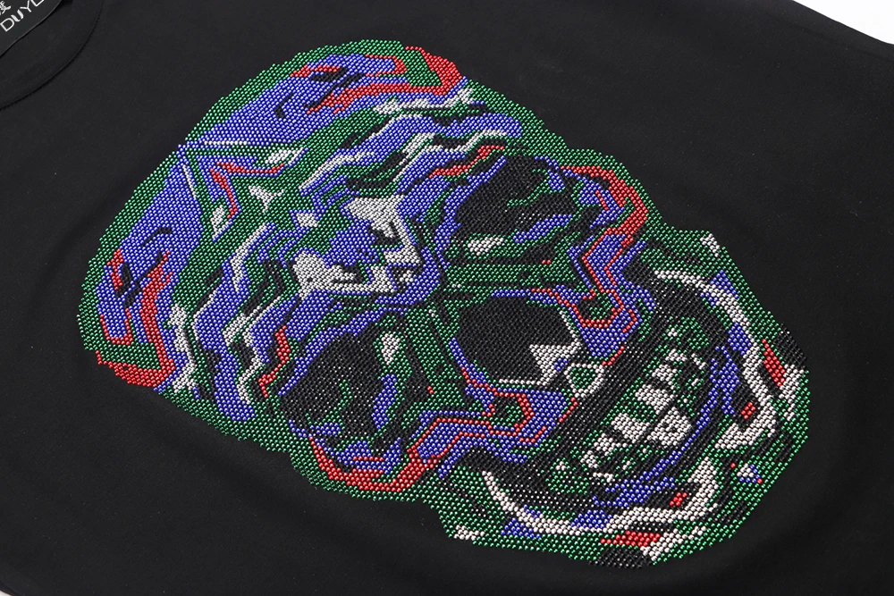 Упаковка из полипропилена! Мужская Дизайнерская футболка, мужская летняя новая футболка из хлопка, мужские топы, модные футболки, футболка с принтом черепа