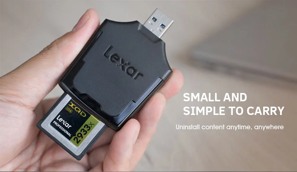 Lexar cf карта смарт-карта считыватель USB 3,0 Профессиональный XQD 2,0 высокоскоростной передачи файла быстро разгружать raw 4k видео для камеры
