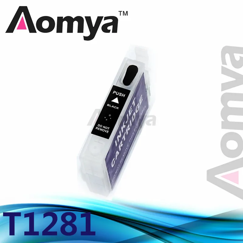 Многоразовый картридж Aomya Black T1281 1 шт. совместимый с принтером Epson S22/SX125/SX40W/SX425/BX305