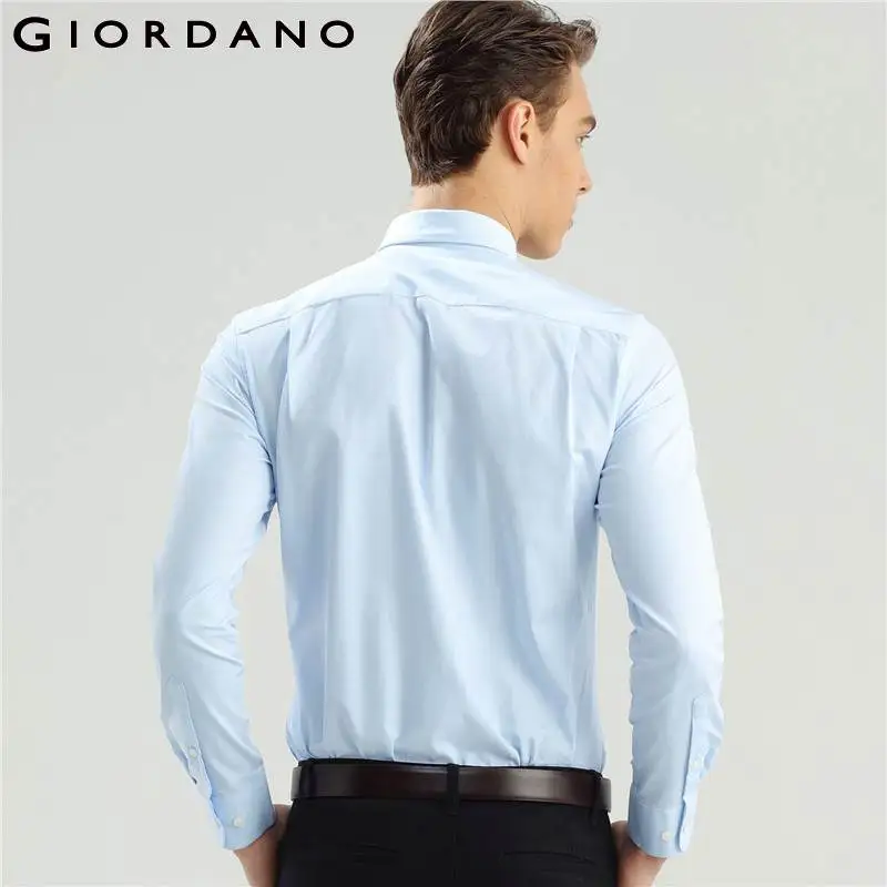 Jordano Мужская рубашка с отложным воротником Camisa Masculina длинным рукавом карманом для