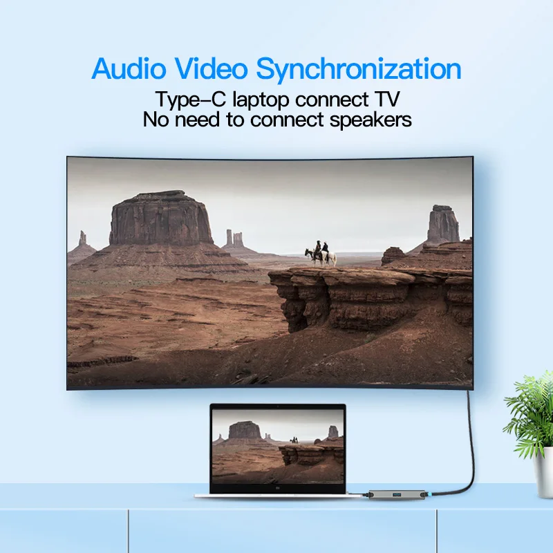 USB-концентратор Vention usb-c/HDMI с поддержкой 4K * 2K PD Type-C на USB 3 0