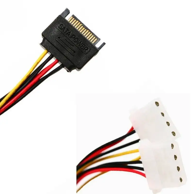 Новый адаптер для кабеля питания SATA 15 контактный штекер Molex IDE 4 разъем # DY309|cable