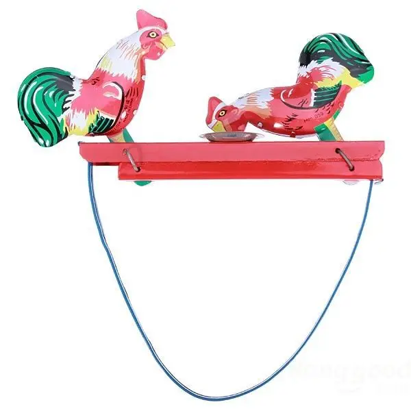 Hot Deal Vintage Toy Tin Rooster Peck Working Condition Antique | Игрушки и хобби