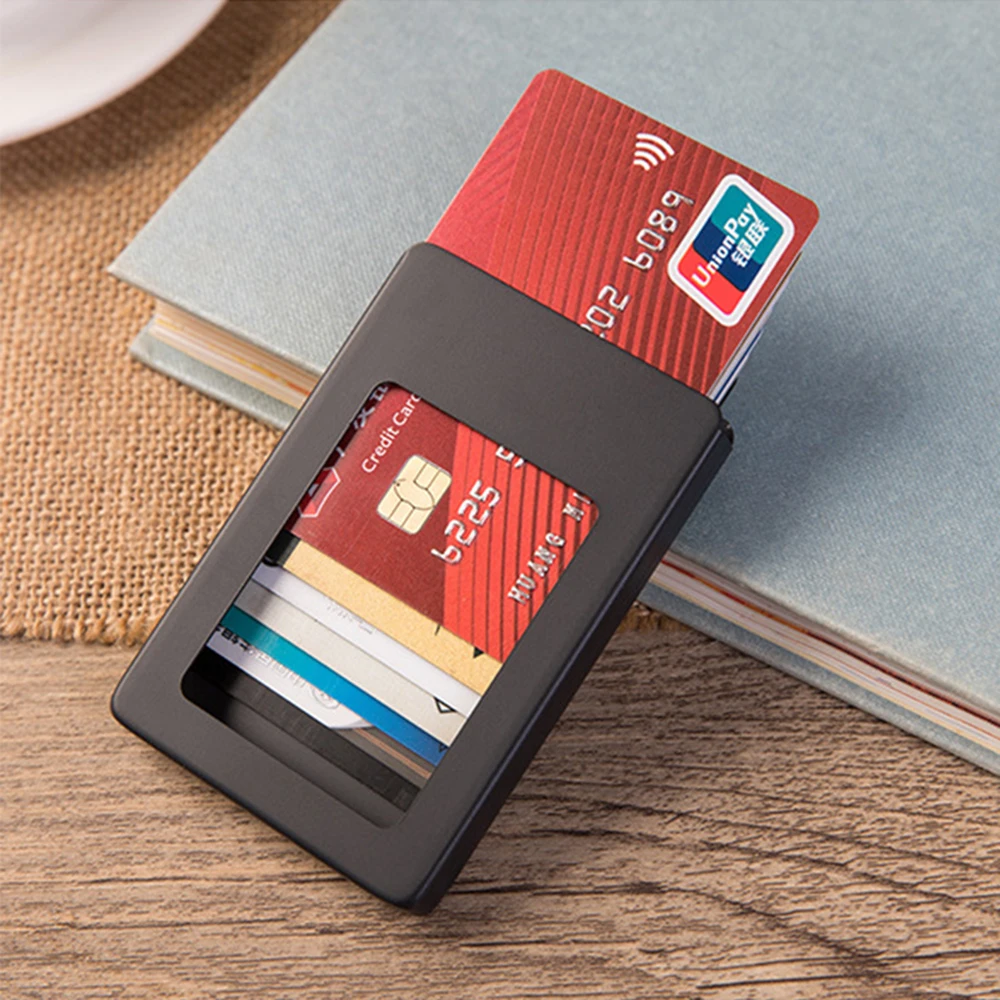 BISI GORO модный креативный алюминиевый кошелек Тонкий металлический Анти rfid твердый порта тарджеты минималистичный Новое поступление держатель для карт