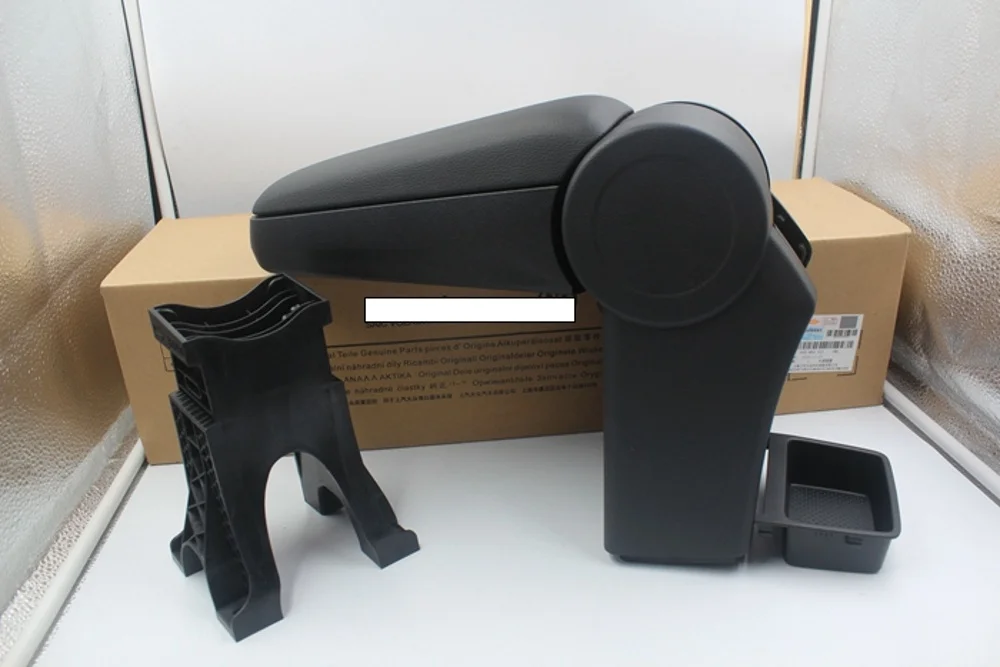

For Toledo Fabia Armrests box with Cup holders leather or Fabric storage case console black color new design 2015 - 2017