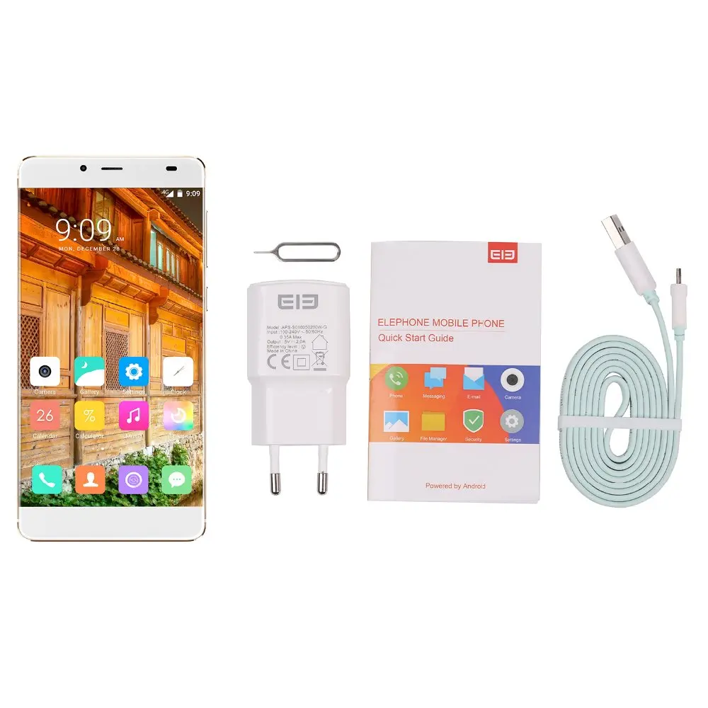 Bezel-Less металлический корпус Elephone 5 2 дюймов FHD 4G LTE MTK6753 Octa 64bit Android 6 0 3 Гб 16 13MP