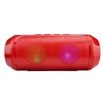 Red Portable Wireless Bluetooth Speaker Dual Units Stereo Colorful Speaker Lights speaker support FM radio AUX USB TF caixa de som - Цвет: Red
