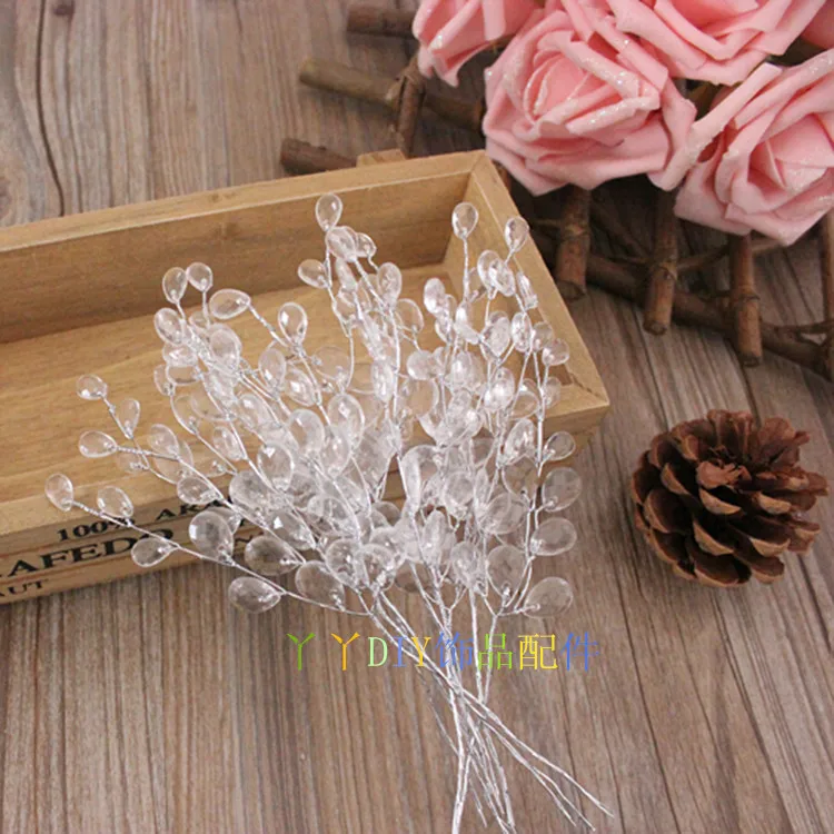 Multicolor Acrylic Drop Wire Branches 2pcs/lot Decoration Ronce Flower For DIy Accessories | Дом и сад