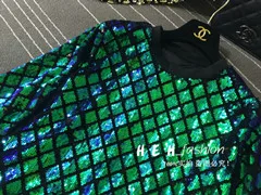 green Cakucool/, Женский пуловер с золотыми блестками, толстовка с длинным рукавом и круглым вырезом, повседневные свободные Украшенные свитера для девочек, черные - Цвет: green