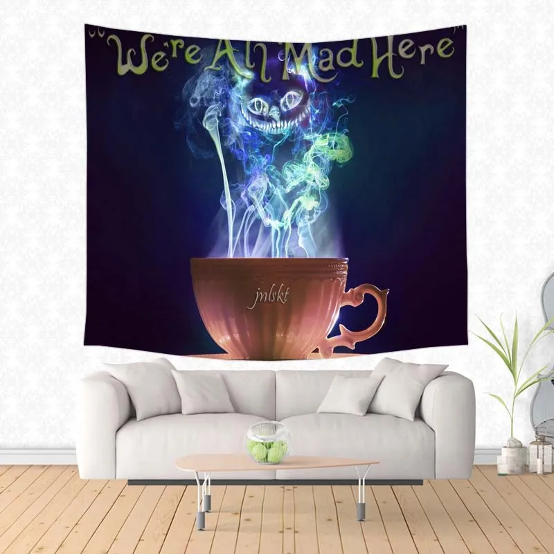 Настенный гобелен с принтом Алисы в стране чудес настенный для украшения стен