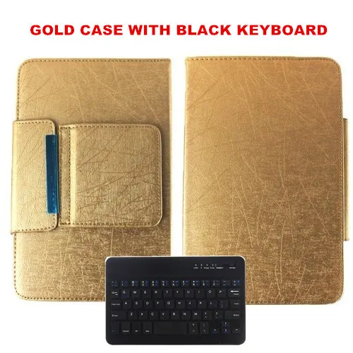 GOLD KEYBOARD CASE Универсальный ноутбук Стиль Bluetooth клавиатура чехол для lenovo Tab A10-70 A10 70/X30 A10-30 A10 30 10,1 дюймов клавиатура настроить - Цвет: GOLD KEYBOARD CASE