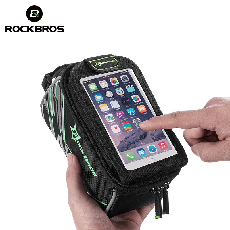ROCKBROS водостойкая велосипедная сумка горный велосипед Передняя Верхняя Рамка