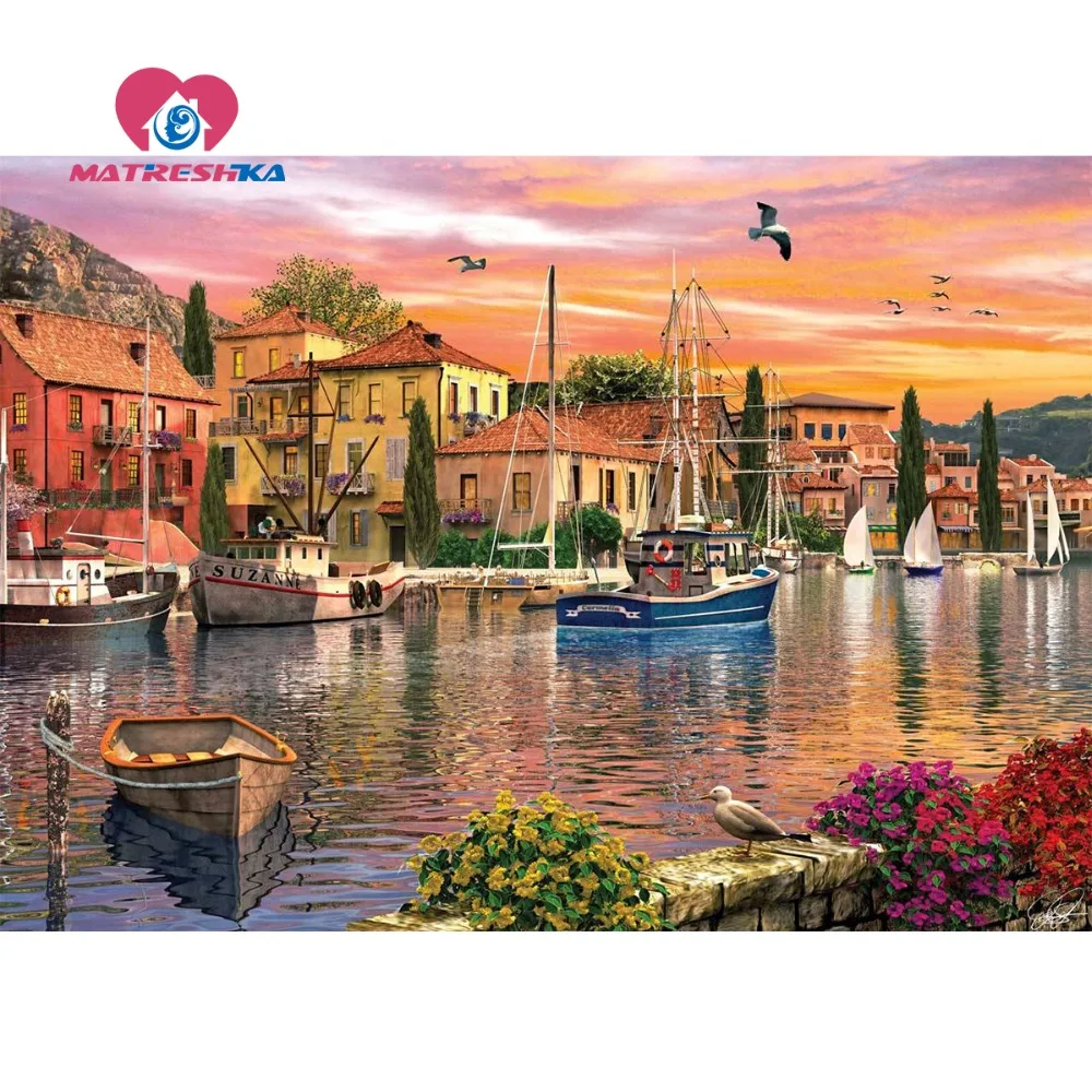 Diamond embroidery landscape Venice picture 5d diamond painting everything for handmade Picture rhinestones Decoration | Дом и сад