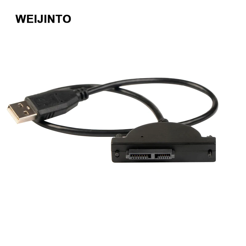 WEIJINTO USB 2 0 к Mini Sata II 7 + 6 13Pin адаптер конвертер кабель для ноутбука CD/DVD rom Drive| |