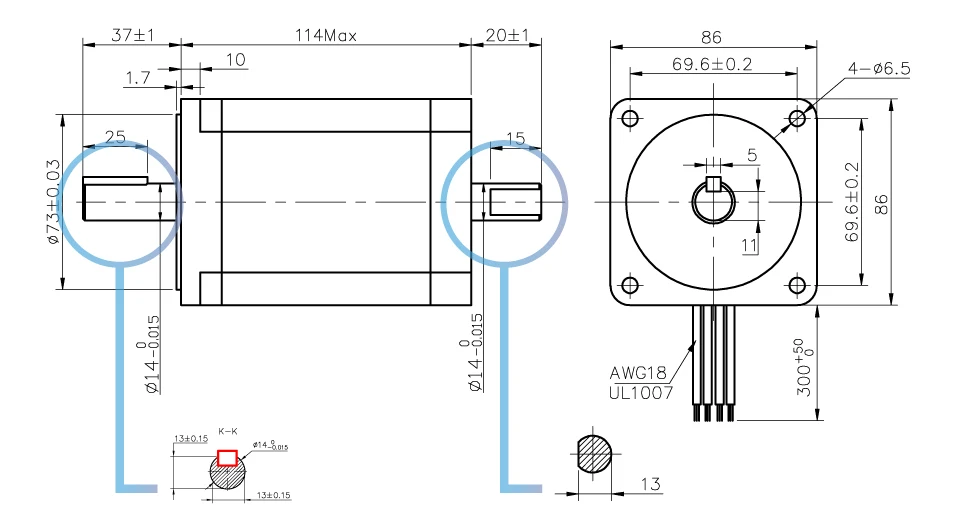 NEMA 34 CNC шаговый двигатель 86X114 мм двойной вал 8,2 N. m 6A шаговый двигатель 1172Oz-in для гравировального станка с ЧПУ и 3D принтера