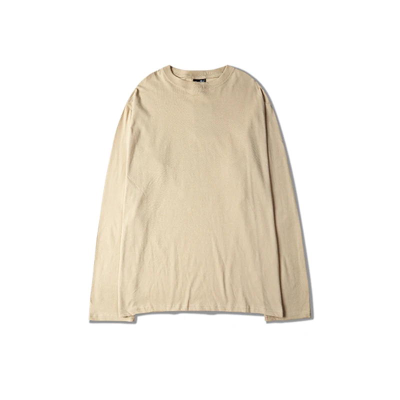 Мужская Весенняя Удобная удлиненная Однотонная футболка 2017 хлопковый топ в