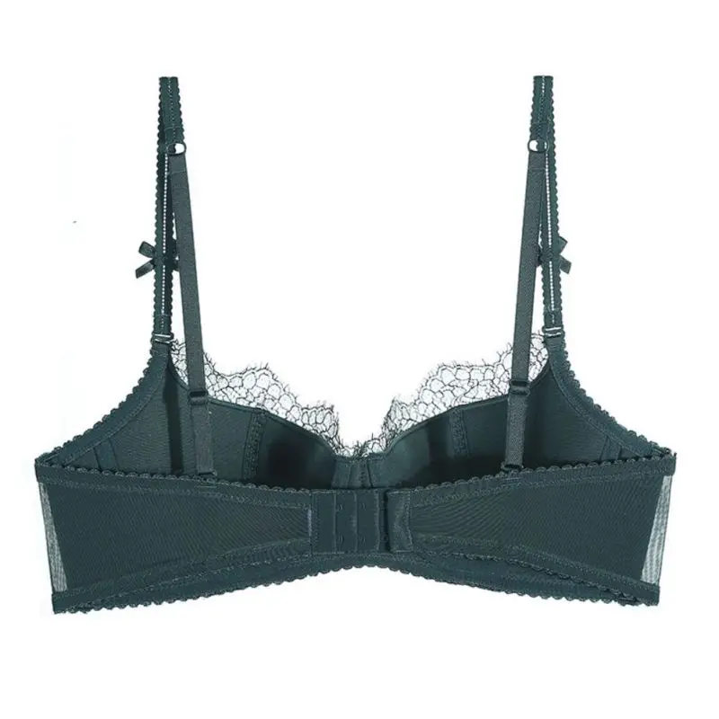 

3/4 Cup Lace Lingerie Set Women Deep V Brassiere Sexy Underwear Set Push-up Bra and Panty Sets