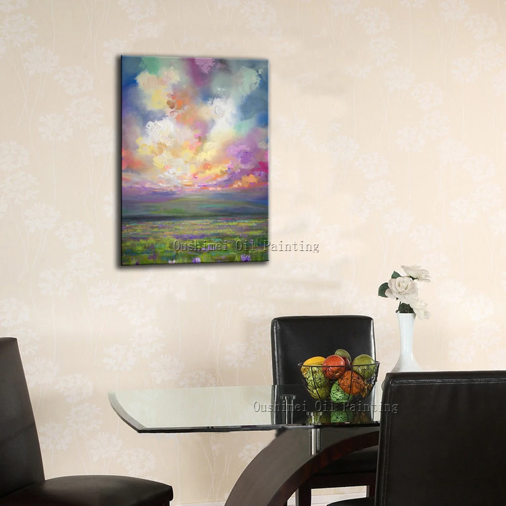 Навыки художника Ручная роспись высокое качество современный пейзаж масляная