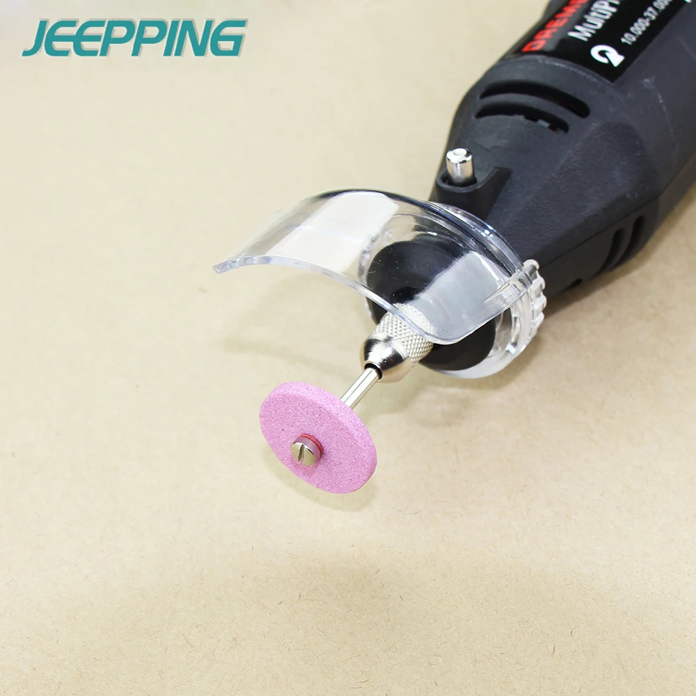 JEEPPING 58 шт. Dremel аксессуары шлифовальный+ алмазный режущий элемент+ Защитная крышка+ нержавеющая сталь режущий кусок вращающиеся инструменты DIY