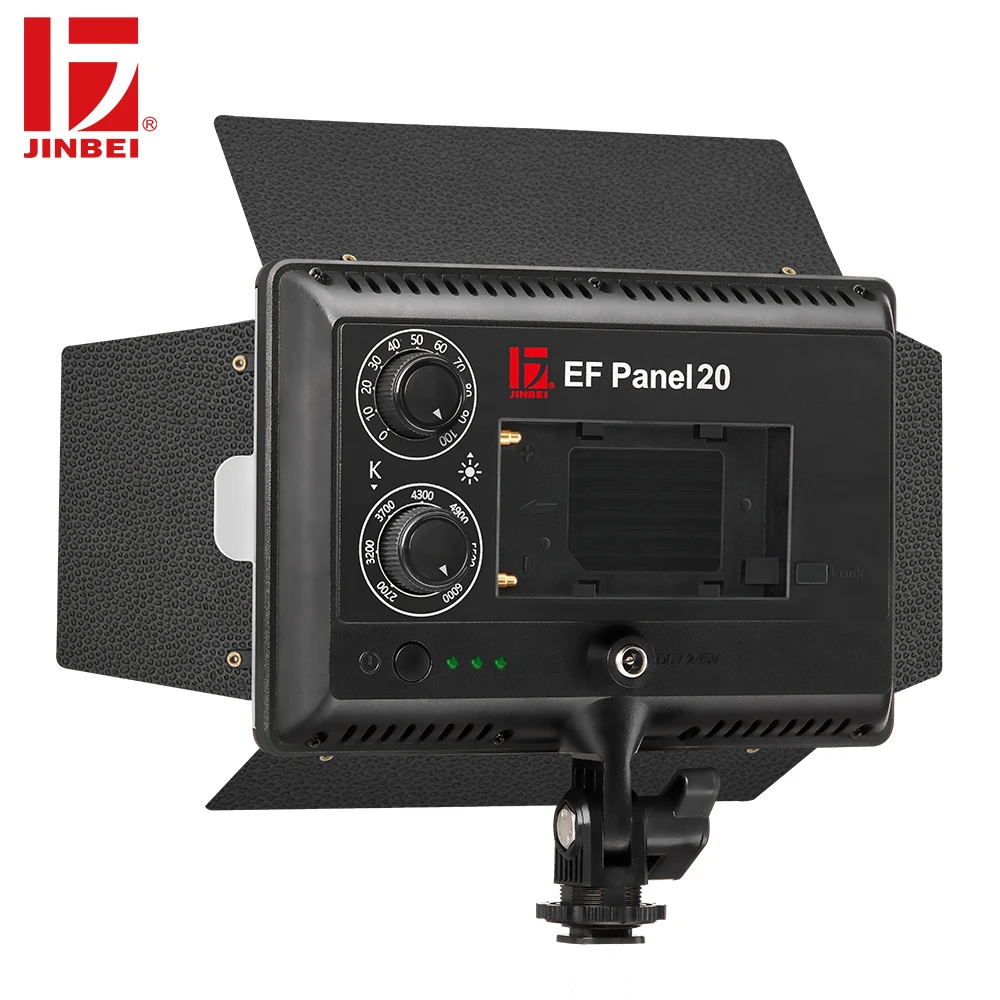 JINBEI EF-20 20 Вт двухцветный Диммируемый тонкий DSLR видео светодиодный светильник постоянный выход Штатив для Canon Nikon камера DV видеокамера