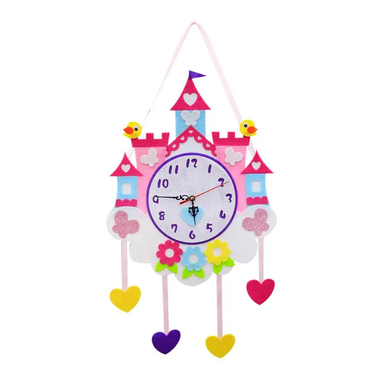 Настенные Подвесные часы из войлока практичные настенные простые войлочные DIY