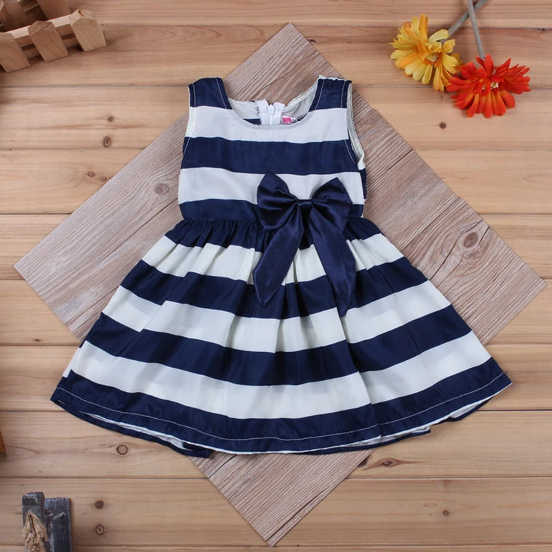 Baby Girl Dress Red And White Striped Flower Girls Princess Dresses For Kids Clothing Girls' Costumes | Детская одежда и обувь