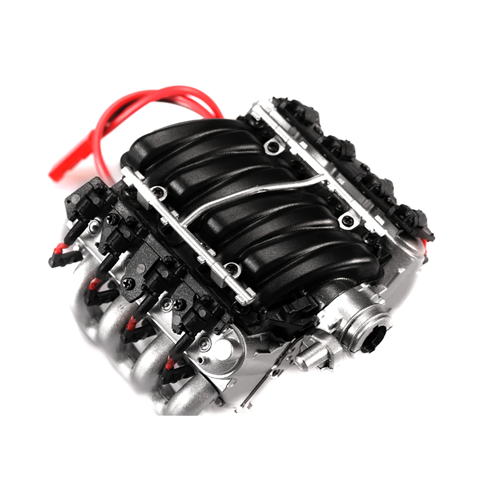 Для DJC-0641 LS3 V8 6.2L имитация крышки двигателя+ радиатор двигателя Вентилятор общего использования для 1/10 весы Trx4 Jeep Land Rover d90/110/130