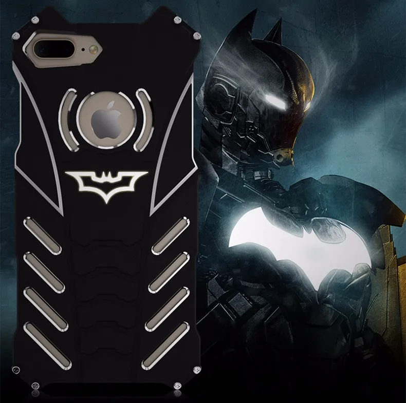 Алюминиевый Броня Бэтмен чехол для iPhone 11 Pro Max XS Max XR X 8 7 6 6S Plus SE 5 5S 5C чехол Железный человек, телефон оболочки кожи сумка