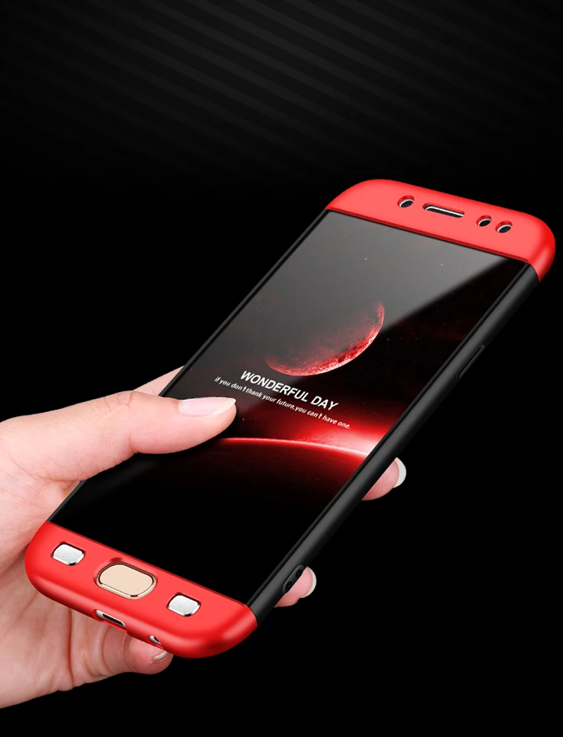 Для samsung J7 J730F чехол J730 матовый 360 градусов Полная защита жесткий чехол для samsung Galaxy J7 J72017 SM-J730F
