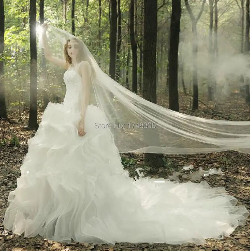 Взлетно-посадочная полоса Длинные Поезд Оборками Из Органзы Романтические