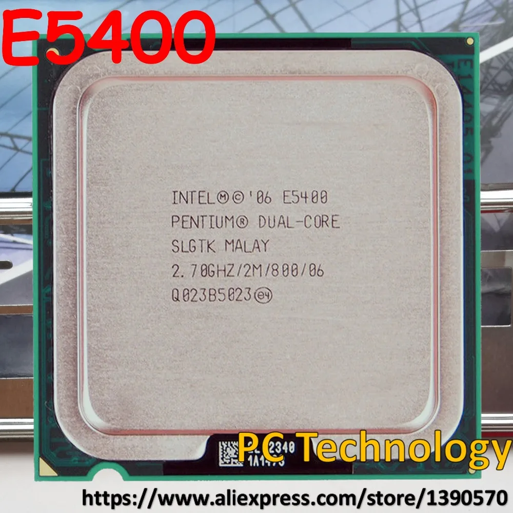 Оригинальный двухъядерный процессор Intel Pentium E5400 2 70 ГГц 2M 800 МГц 45 нм Бесплатная