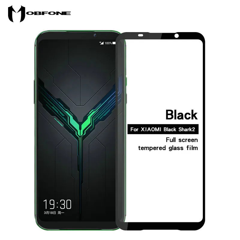 Защита для экрана Xiaomi Black Shark 2 Mobfone полное покрытие от взрыва закаленное стекло