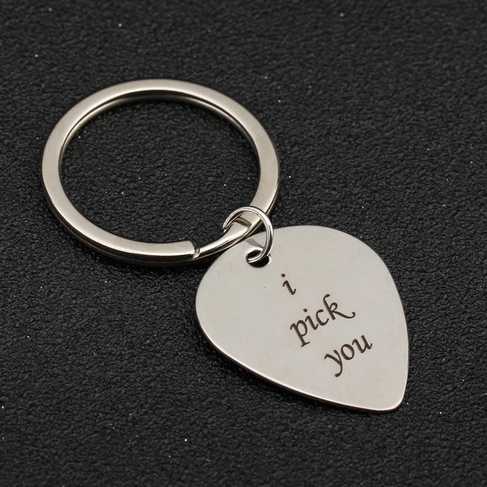 Гитарный выбор для мужчин и женщин мужской брелок с надписью i Pick you