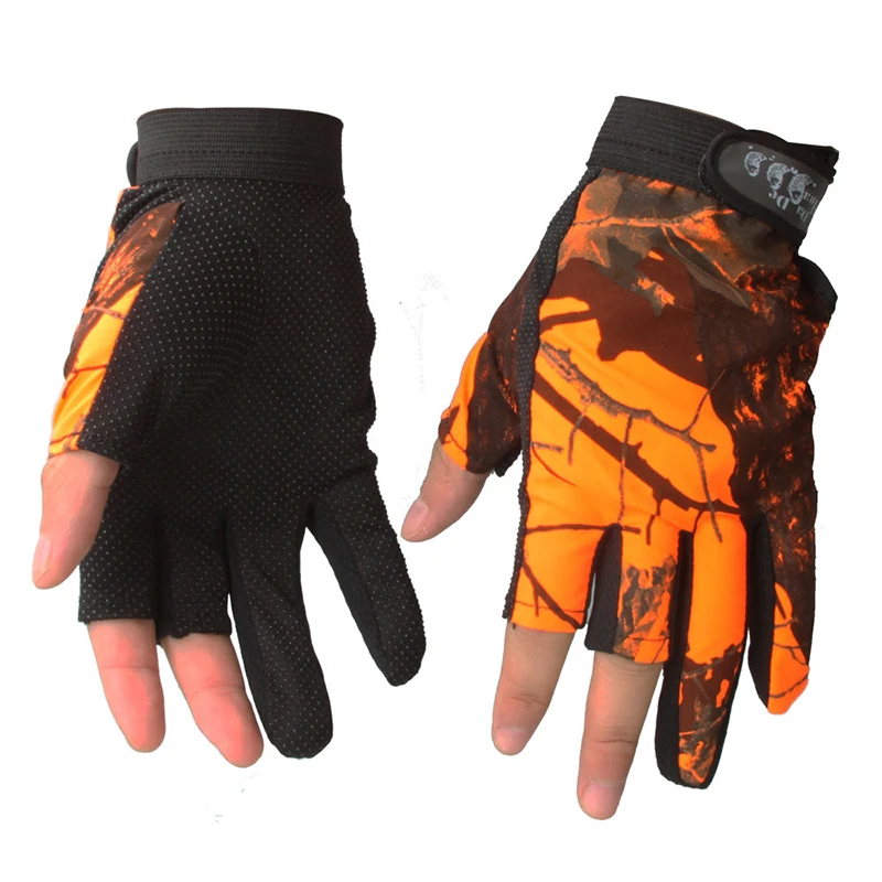 

Howyudin fishing gloves Non-slip gloves Breathable fishing glove Camouflage eldiven luva camo luva pesca guantes
