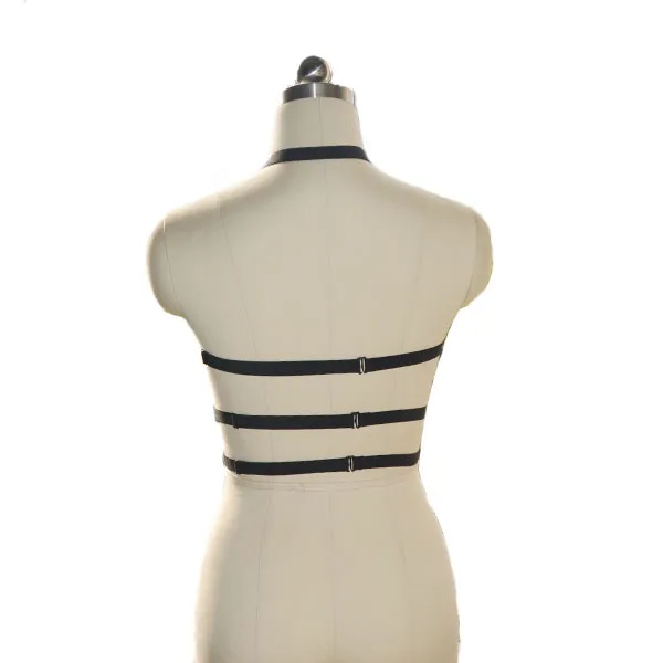 Новинка черные жгуты в форме пентаграммы сексуальное нижнее белье бюстгальтер