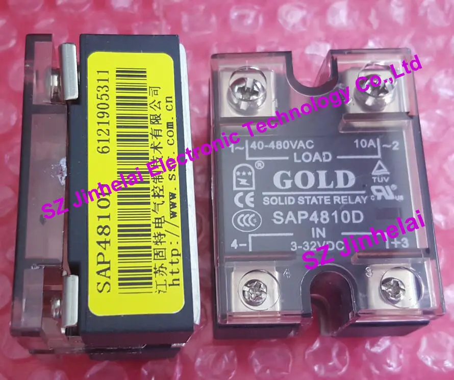 

Новое и оригинальное Золотое твердотельное реле SAP4810D 3-32VDC, 40-480VAC 10A