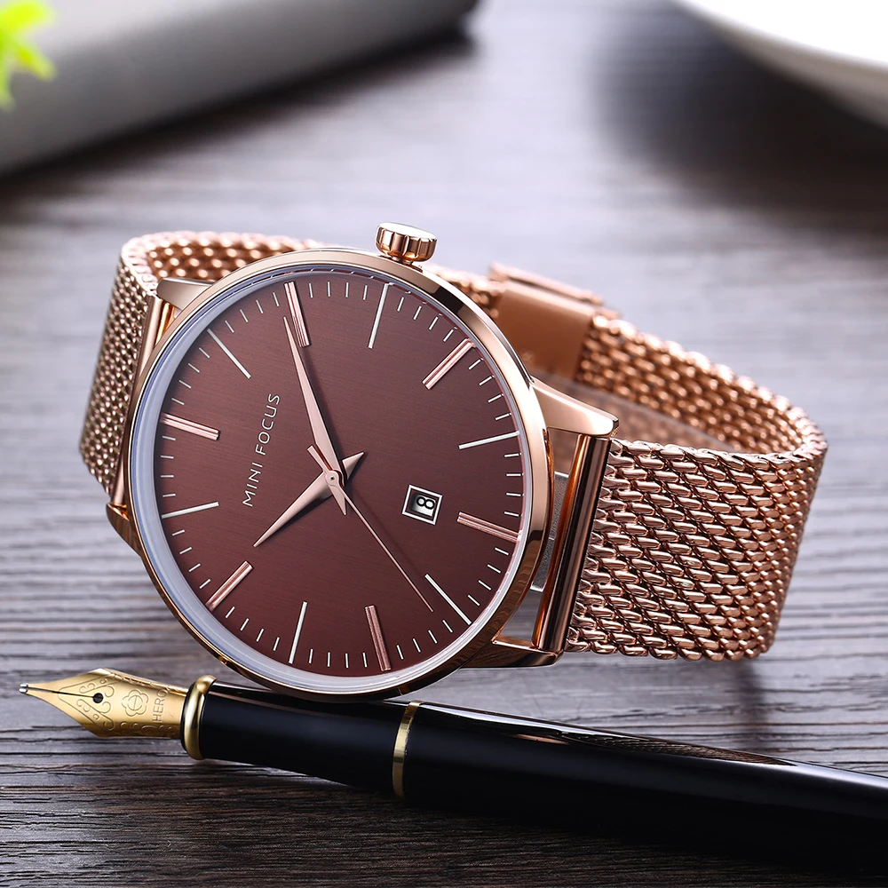 

Men's Watch 2019 Quartz-Watch Clock Outdoor Mens Date Stainless Steel Reloj Military Sports Analog Quartz Army Wrist Watch Brown