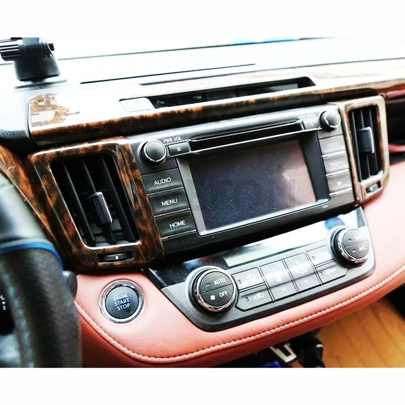 Для Toyota RAV4 RAV 4 2013- специальная коричневая краска переднее рулевое колесо вентиляционное отверстие переключатель окна Внутренняя дверь интерьер 17 шт