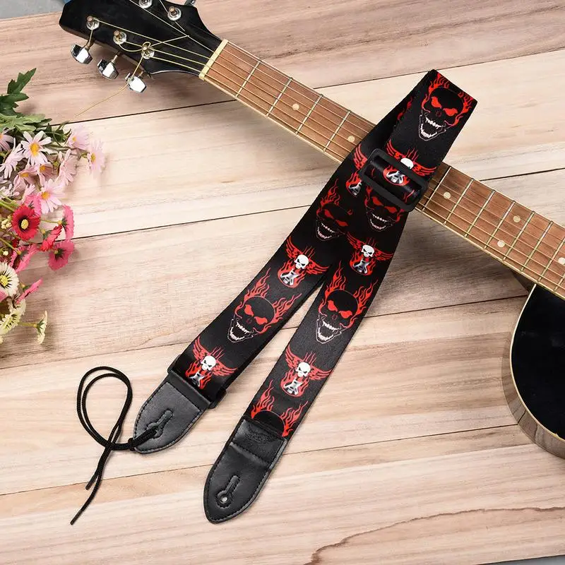Креативный расширенный ремень для гитары из полиэстера с индивидуальным принтом