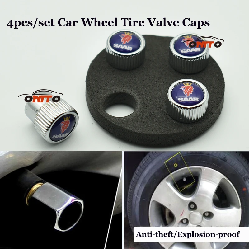 Topper Металлические колпачки для клапанов автомобильных колес модные SAAB Sabb с