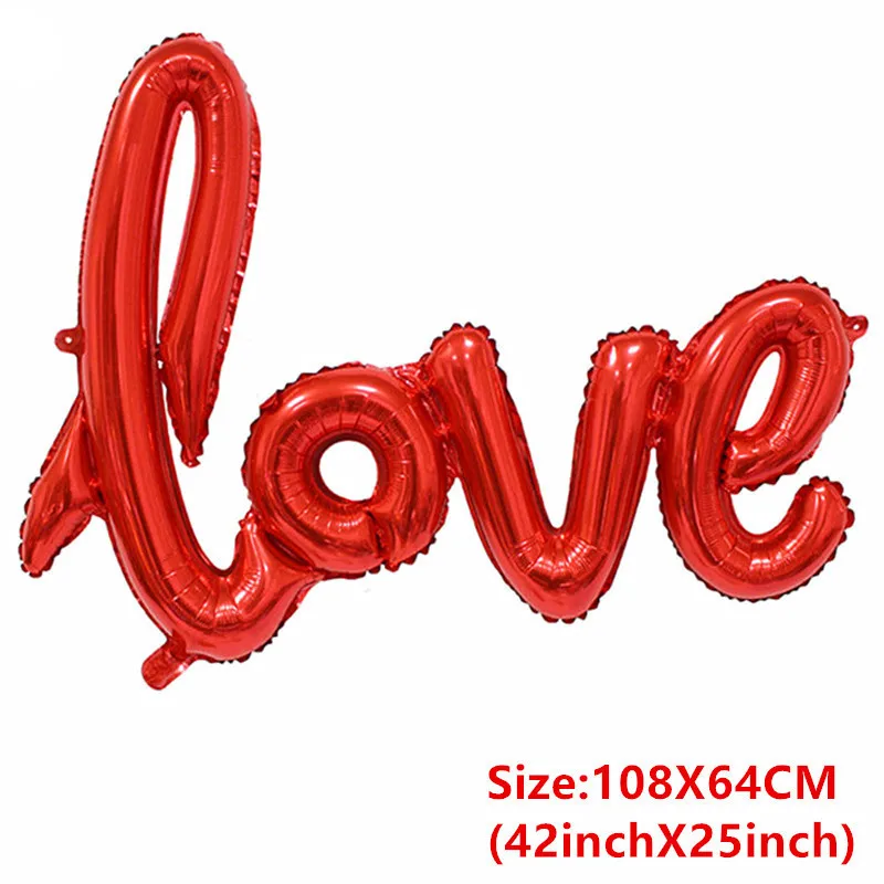 Red love Свадебный фольгированный шар круглый конфетти баллон гелиевые шары в форме сердца День Рождения украшения для взрослых детей события вечерние балоны - Цвет: Red love