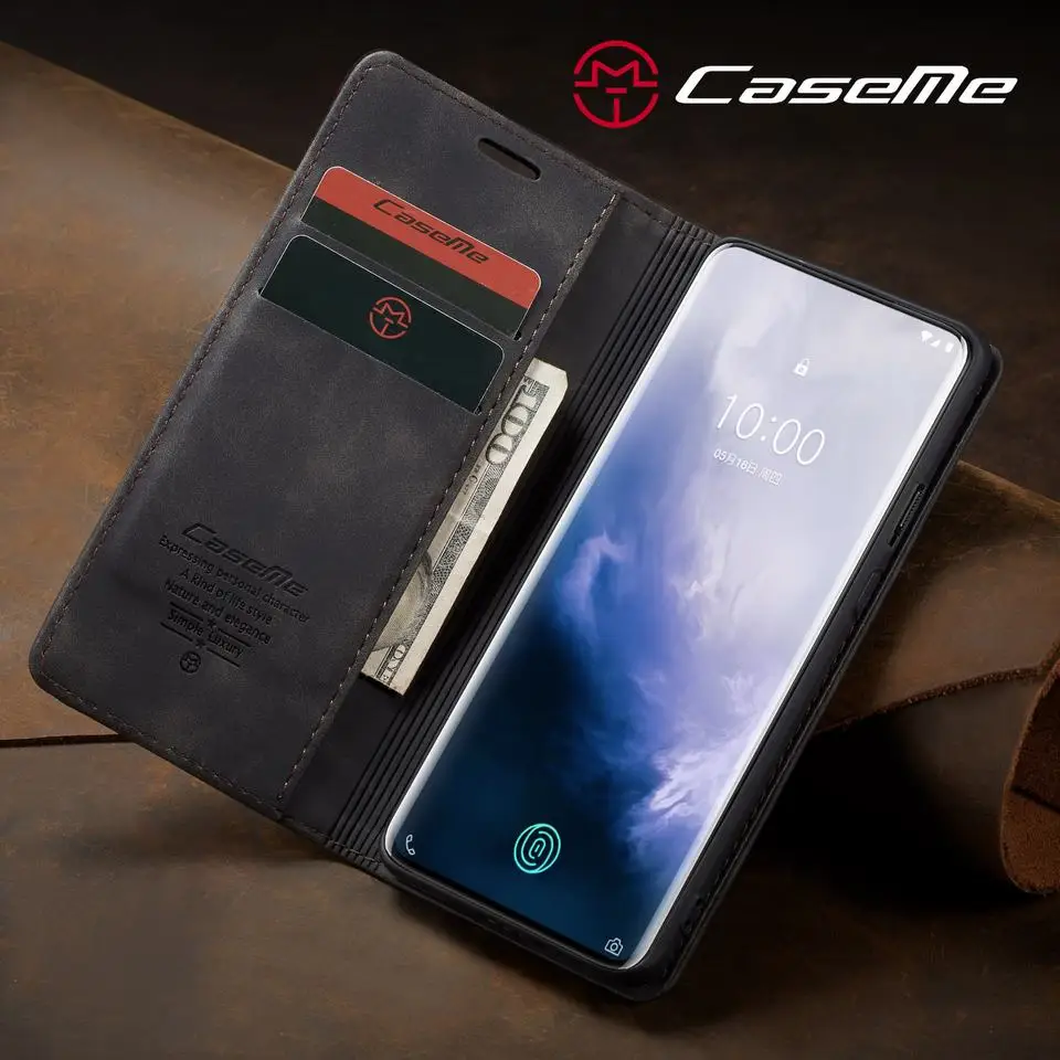 Магнитный флип-чехол для Oneplus 7 Pro, чехол, высококачественный матовый чехол-книжка из искусственной кожи, чехол-книжка на 1+ 7, чехол для телефона, полная защита