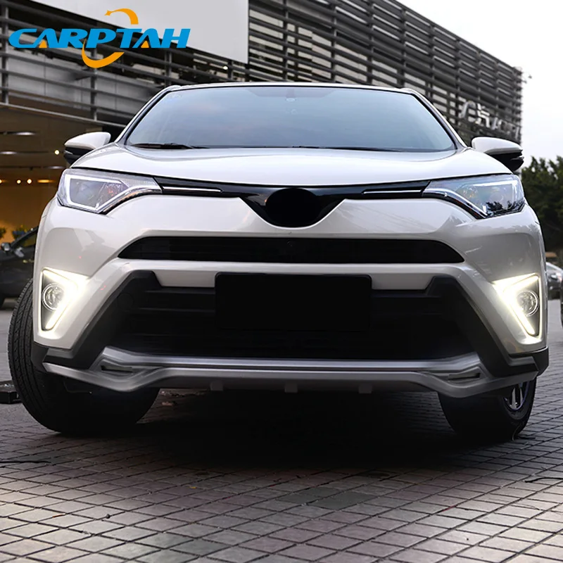 Светодиодный светильник дневного света для Toyota RAV4 2016 2017 2018 водонепроницаемый 12 в