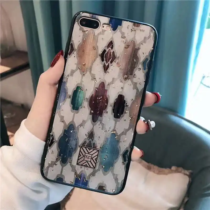 Luxury Phone Case For iPhone X XS Max XR Retro tree Gold foil Soft TPU Silicone Cover coque 7 8 plus 6 6s Plus | Мобильные телефоны