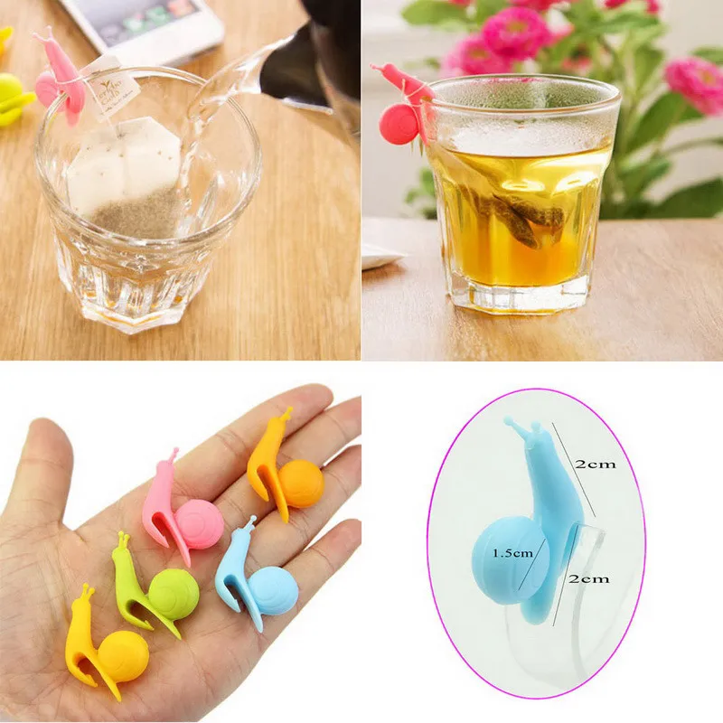 5 шт./лот мини чайный пакетик в форме улитки прищепка кружка ситечки для чая