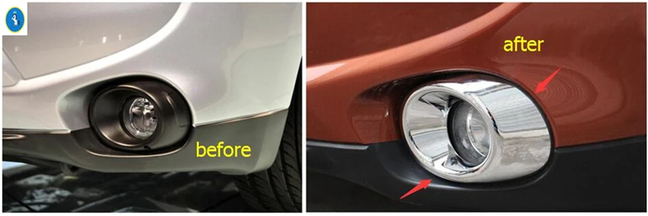 Yimaautotrims авто аксессуар хром передние противотуманные фары крышка лампы Комплект