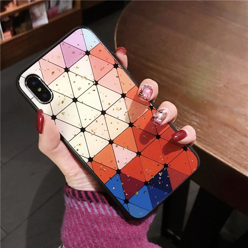 Роскошный блестящий чехол для телефона из золотой фольги для iPhone X XS Max XR 7 8 6 6S Plus TPU Coque Cover Capa для iPhone 7X8 блестящий чехол Fundas