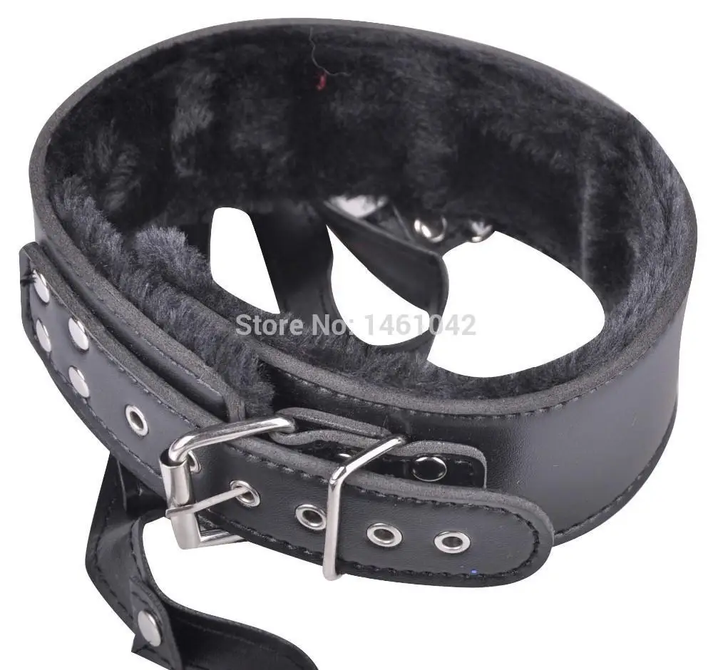 Black Leather Furry 7pcs bondage set Restraints Fetish Blindfold Mouth Gag Collar Rope Whip Adult Sex Toy Fifty Shades of Gary | Красота и